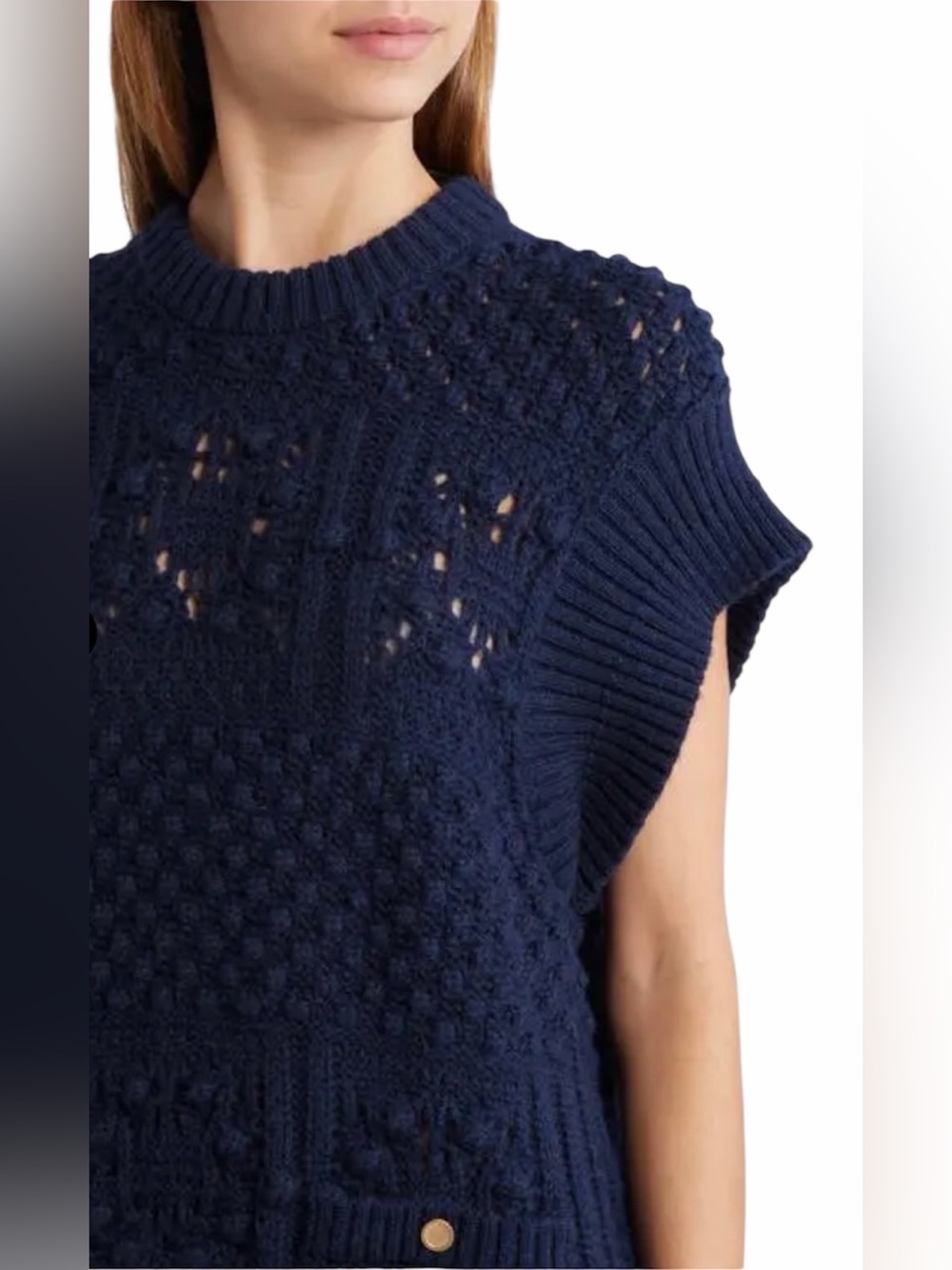 NWT: FRAME Knit Sweater Dress, Navy Blue, Medium - Picture 4 of 10
